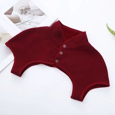 어깨 넥 목 산모 남녀는 여름 수면 방한 보호 보온 조끼 워머 잠자는 중년, S. 부르고뉴 칼라와 벨벳