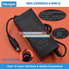 MSA-Z2500IS24.0-60W-Q MOSO 963GE020000041 전원 공급 장치 3핀용 AC 어댑터 24V 2.5A 60W, 01 China Mainland, 01 NO AC Cable