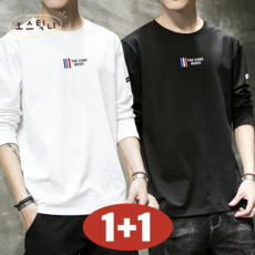오스틱니 2026 1+1 남성 루즈핏 맨투맨 겨울 라운드넥 데일리 베이직 심플 긴팔 가을 봄 가성비 오버핏