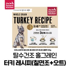 디어니스트키친 탈수건조 그레인프리 터키 치킨 피쉬 홀그레인 터키 레시피 샘플백 강아지 소용량 여행용 소분 사료, 1개, 100g, 칠면조