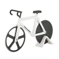 Bicycle Pizza Cutter - TOUR de PIZZA Cutter with Display Stand - White Elephant Gifts Kitchen Ga, 1개