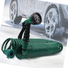호스 다용도 코일호스 원예 정원 호수 물분사기 7.5m/세차, 코일호스스프레이, 7.5m