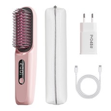 FODOSS 무선고데기 헤어 매직기 + 45W 충전 헤드, S-16p1, PINK