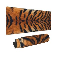 Jbofyee 게이머 게이밍 대형 마우스 패드 및 책상 매트 게임 조이스틱 확장 미끄럼 방지 고무 베이스 노트북 컴퓨터 키보드 패드 게임 사무실 홈 데코용 XL - 80, 타이거 스트라이프 프린트