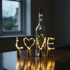 깨들 LED 코르크 와이어 전구, 2x2cm, 1개, 화이트