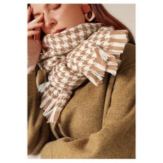 秋冬保暖格子圍巾 圍脖披肩 仿羊絨 加厚 復古日韓系甜美 70*190CM