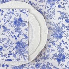 오릴리 파티 플라워 디자인 종이 냅킨 블루 가든 40cm 33cm 25cm 3종, M 33cm 40매입(2팩), 2개