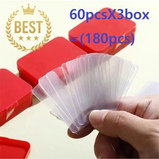 스마트픽 60pcsX3통 슈퍼 강력 투명 양면테이프 재사용 가능 다용도 방수 테이프 욕실 주방용 흔적없는 양면테이프, 3박스