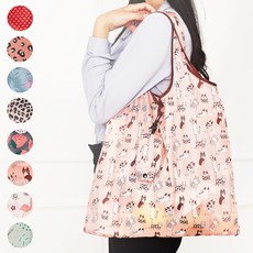 할메이드 접이식 휴대용 장바구니 포켓 에코백 답례품 판촉물 시장가방, 랜덤 발송, 1개