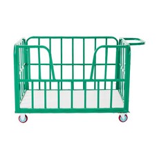 원단 운반카트 구루마 창고 핸드카트 바퀴 운반차, 그린 U자형 단일 손잡이 120 x 60x80