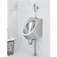 스텐 소변기 남자 화장실 부착형 세트 스틸 바닥 양변기 8302, 8302 매립형 센서+바닥 배수구 B