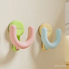 多巴胺吸盤壁掛式拖鞋架 免打孔可移動家用收納 瀝水拖鞋收納鞋架, 顔色隨機-1個裝,免打孔/可重複拆卸使用, 1個