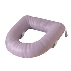 QDY 환자용 두꺼운 방수 변기 시트 받침대 편안한 높이 조절 변기 시트 쿠션, PU 가죽 EVA, 보라