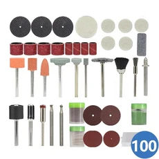 CMCP 100pcs 연마 도구 로타리 액세서리 세트 미니 드릴 비트 키트 샌딩 커팅 디스크 Dremel 용 조각 헤드, 01 100pcs set