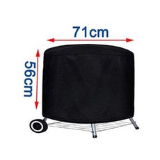 야외 블랙 방수 그릴 커버 헤비 듀티 먼지 보호 자외선 가스 숯 전기 바베큐 5, 2) 71x56cm 210D