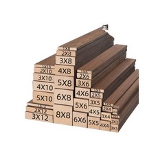 데크 기둥 각목 각재 탄화목 고정 방부목 합성 합판 DIY 목재, 길이 40cm 2개 두께 1cm  너비 10cm, 2개