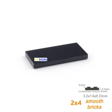 20개 DIY 피규어 벽돌 매끄러운 2x4 교육용 창의적 크기 87079와 호환 14세 이상용 플라스틱 장난감, 26 20pcs black