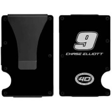 Sparta Pewter Chase Elliott #9 NASCAR 이름 및 번호 에칭 블랙 알루미늄 컴팩트 지갑