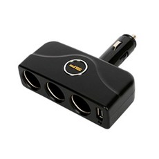 삼진 USB 다이렉트 3구 소켓 블랙, 1개