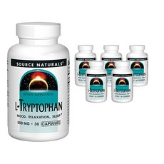 SOURCE NATURALS L-色胺酸補充錠 500mg, 30顆, 6罐