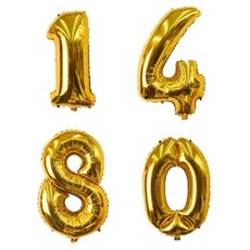 골드 숫자 풍선 금박 생일 기념일 행사 파티용품 대[WFJLM3T], 7, 7