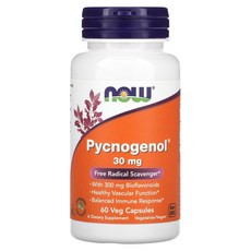 나우푸드 피크노제놀 30mg 베지 캡슐 비건, 60정, 1개