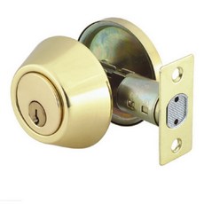 琉化銅門鎖補助鎖 扁匙 輔助鎖 硫化銅門鎖 卡巴鎖 房門鎖【DK390】, A金色, 1個