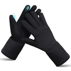 WEIVIOQ 남성 및 여성용 겨울 터치스크린 장갑 플리스 안감이 있는 경량 방풍 폴리에스터 달리기 사이클링 하이킹 야외 스포츠용 방수 보온 장갑 294960