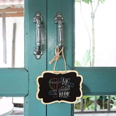 크리 에이 티브 작은 칠판 미니 나무 칠판 어린이 칠판 메시지 카드 가격표 양면 칠판 끈, 미니 칠판