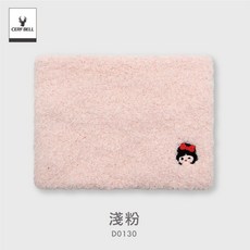 CERFBELL 兒童針織保暖圍脖 桃色 刺繡卡通圖案 適用年齡2-7歲