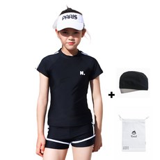 로을 여아용 래쉬가드 5부 생존수영복 투피스세트