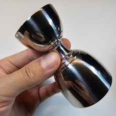 바텐더가 사용하는 클래식 홈텐딩 종모양 지거 계량컵 30/60ml, 실버(Silver), 1개