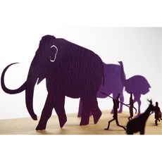 寺田模型 建築紙模型16 新生代 冰河期 長毛象 手作DIY 交換禮物, 1個