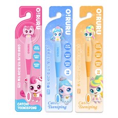 캐치티니핑 피규어 칫솔 3종, 1세트, 3개입, 하츄핑+사뿐핑+뽀니핑