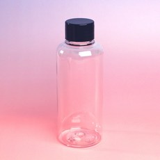 단마개 검정캡 플라스틱 투명 공병 150ml, 1개, 단캡검정투명공병 150ml