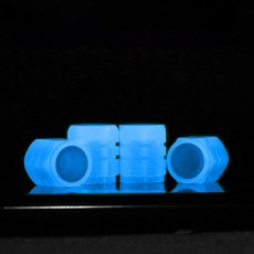 고무 발광 밸브 스템 커버 자동차 타이어 휠 캡 야광 자전거 트럭 교체용, 6. 4PCS Blue, 1개