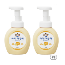 아이깨끗해 핸드워시 순 보송보송 파우더향, 250ml, 4개