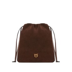 핀코 드로스트링 스웨이드 토트 백