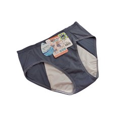 H.W. 膠原蛋白中腰生理褲 後片加大防漏設計, 2308 灰藍,M