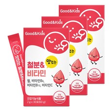 Natural 키즈 철분 키즈비타민 2g x 30포 x 3개 아이비타민, 1개