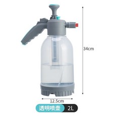 EUEO 電動洗車專用泡沫噴壺 無綫充電氣壓式噴水壺噴霧澆花園藝噴灑頭, 2L透明噴壺手動