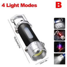 휴대용 미니 손전등 고휘도 키 체인 작업 램프 야외 캠핑 걷기, 1. B-1PCS, 1개
