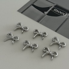 해피니스데이 감성 실버 리본 마그넷 냉장고 네오디움 자석 (6p), 실버 리본 6p