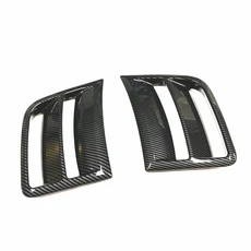 호환 프론트 범퍼 사이드 송풍구 휀다 아웃렛 후드 플로우 커버 스바루 STI WRX GRB 왜건 10 번째 2008-2, 01 Carbon Fiber Look