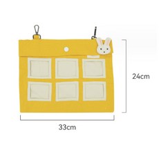 兔老爺 兔子牧草袋 多孔防啃食草架 黃色L號 適用兔天竺鼠, 1個