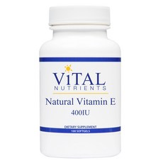 ViTAL NUTRIENTS 維生素E軟糖 400IU, 100顆, 1罐