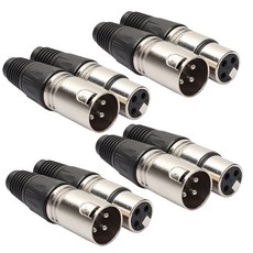 8개 MIC 케이블 터미널 4개 수컷 암컷 3핀 캐논 호환 XLR 커넥터 아연 합금 소켓 패널 마운트 섀시 파워 앰, 8PCS