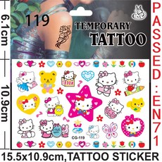 키티 우표 생일 호의 헬로 스티커 GOODIE 용품 선물 장식 팔찌 필러 BAG 파티 어린이를위한 슬랩 문신, 1pcs Tattoo stickers 3