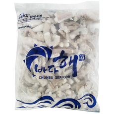 냉동 손질 절단낙지 IQF 한알한알 업소용 대용량 도매 낙지볶음, 1개, 1kg