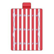 海邊野餐地墊 戶外野餐墊 隔潮防潮 便攜牛津布 加厚防水防潮 沙灘墊 PYEZGT01A, 【1.5*2M】紅白條紋牛津墊-防水防潮